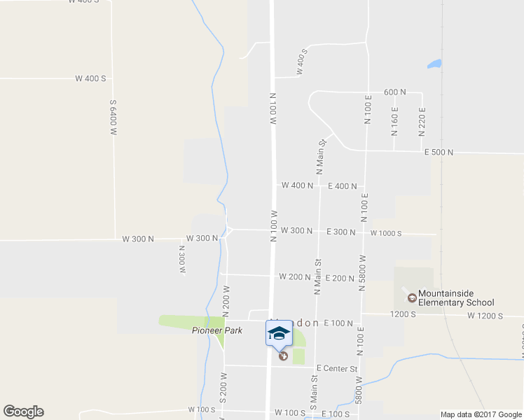 map of restaurants, bars, coffee shops, grocery stores, and more near 343 North 100 West in Mendon