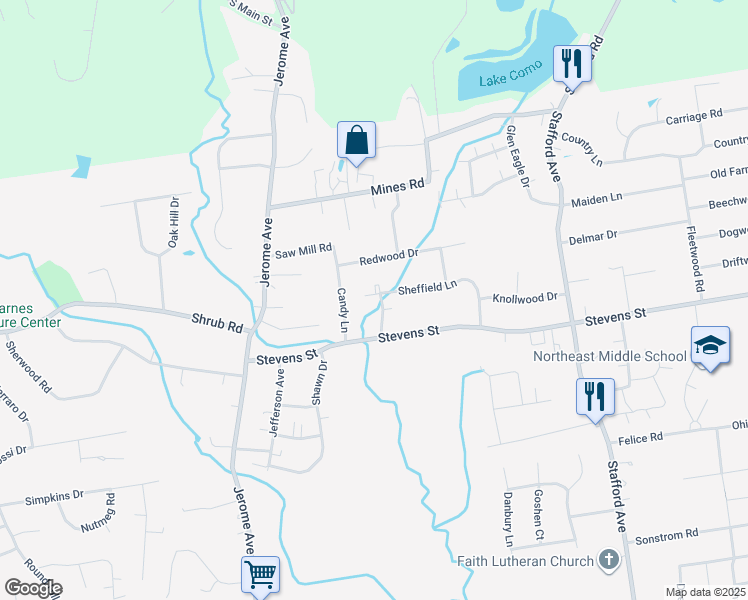map of restaurants, bars, coffee shops, grocery stores, and more near 183 Sheffield Lane in Bristol