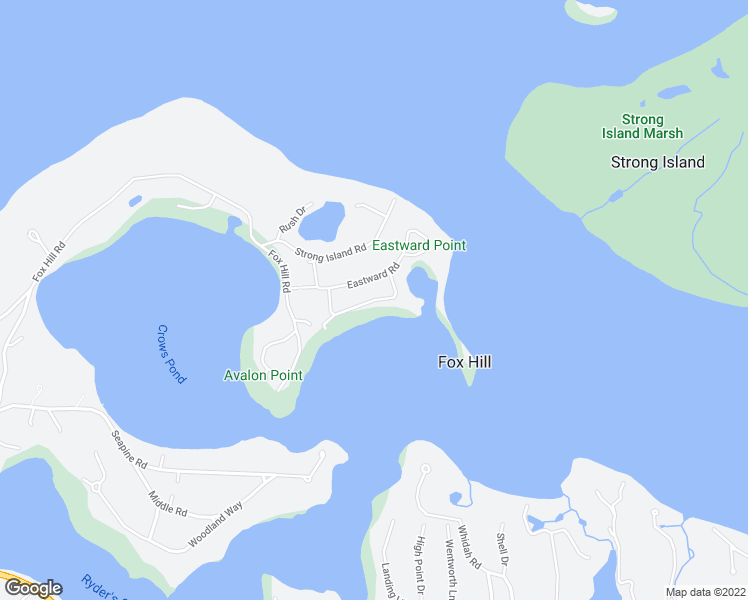 map of restaurants, bars, coffee shops, grocery stores, and more near 74 Old Salt Works Road in Chatham
