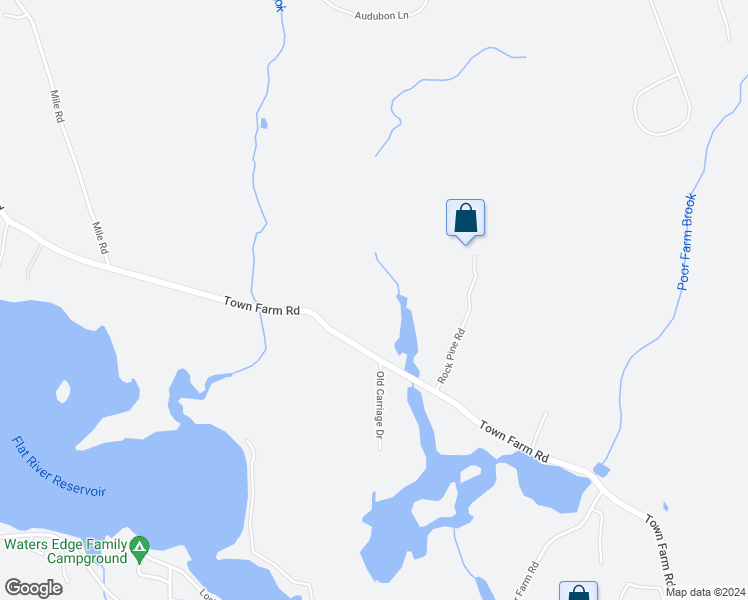 map of restaurants, bars, coffee shops, grocery stores, and more near 560 Town Farm Road in Coventry