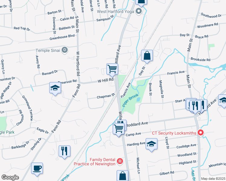 4 Chapman Street Newington Ct Walk Score Map Of Restaurants Bars Coffee S Grocery Ore Near 4