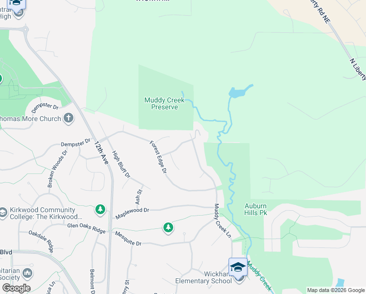map of restaurants, bars, coffee shops, grocery stores, and more near 814 Forest Edge Lane in Coralville