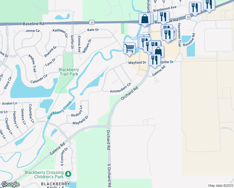 map of restaurants, bars, coffee shops, grocery stores, and more near 2358 Amsterdam Circle in Bristol