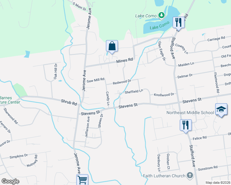 map of restaurants, bars, coffee shops, grocery stores, and more near 41 Trout Brook Road in Bristol