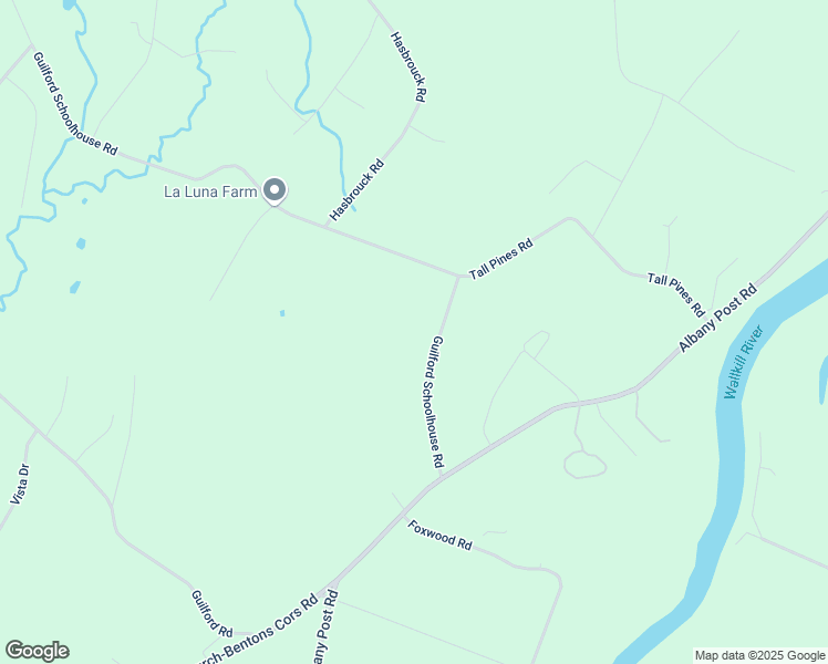 map of restaurants, bars, coffee shops, grocery stores, and more near 5 Guilford School House Road in New Paltz