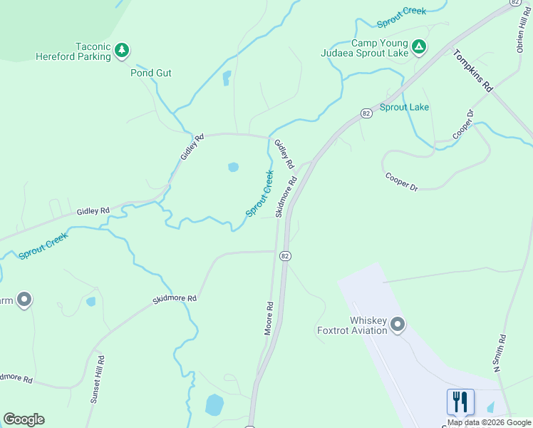 map of restaurants, bars, coffee shops, grocery stores, and more near 399 Skidmore Road in Pleasant Valley