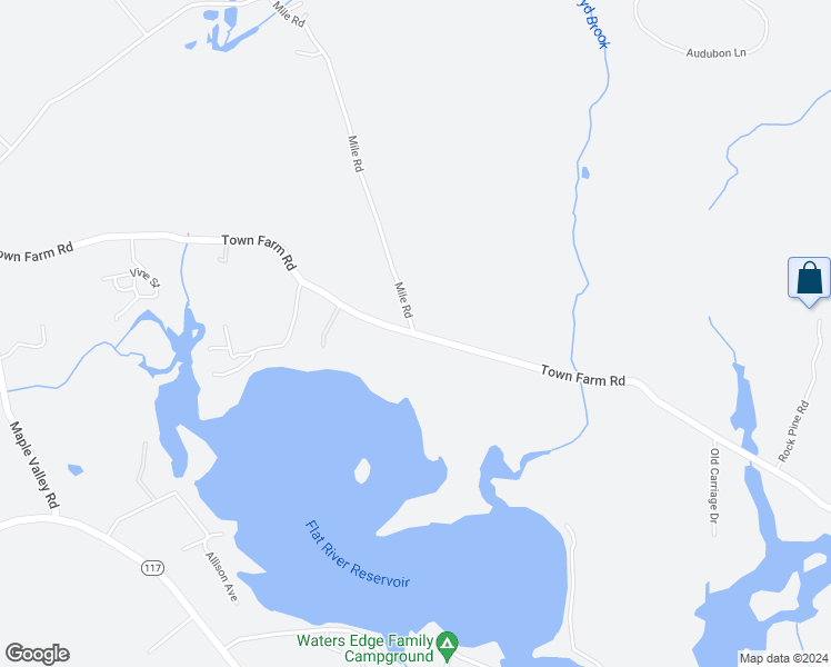 map of restaurants, bars, coffee shops, grocery stores, and more near 765 Town Farm Road in Coventry