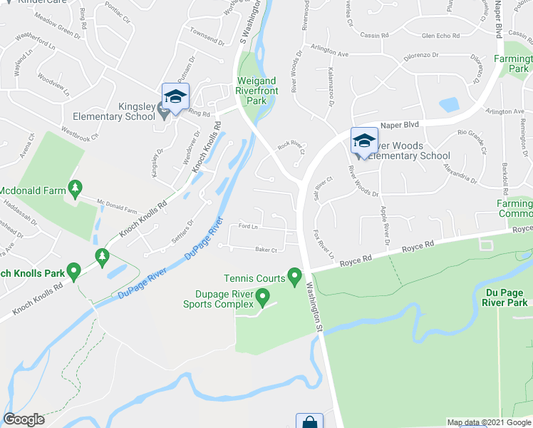 map of restaurants, bars, coffee shops, grocery stores, and more near 28 Pinnacle Court in Naperville