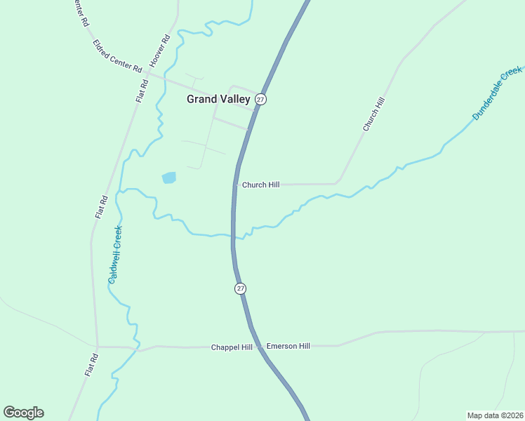 map of restaurants, bars, coffee shops, grocery stores, and more near 2095 Church Hill in Grand Valley