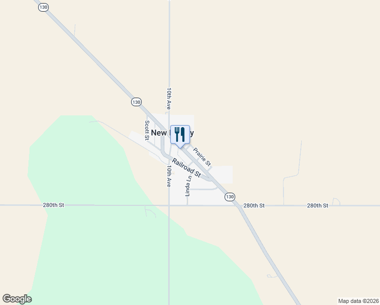 map of restaurants, bars, coffee shops, grocery stores, and more near 630 Main Street in New Liberty