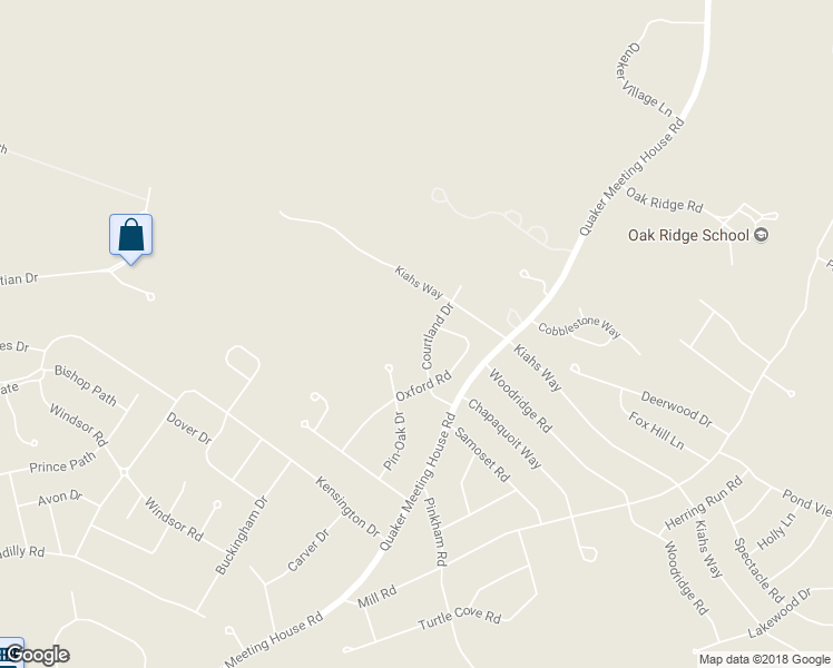 map of restaurants, bars, coffee shops, grocery stores, and more near 13 Courtland Drive in Sandwich