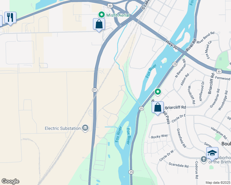 map of restaurants, bars, coffee shops, grocery stores, and more near 682 State Route 31 in Oswego