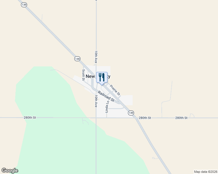 map of restaurants, bars, coffee shops, grocery stores, and more near 630 Main Street in New Liberty