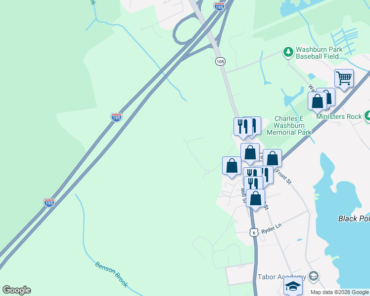 map of restaurants, bars, coffee shops, grocery stores, and more near 20 Fieldstone Lane in Marion