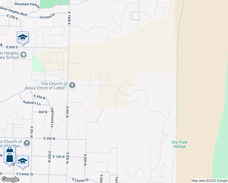 map of restaurants, bars, coffee shops, grocery stores, and more near 465 Sarah Street in Logan