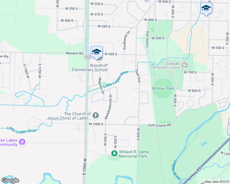 map of restaurants, bars, coffee shops, grocery stores, and more near 843 Mallard Loop in Logan