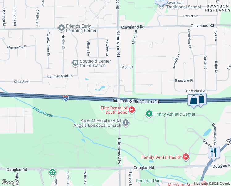 map of restaurants, bars, coffee shops, grocery stores, and more near 53458 Old Woodbridge Court in Roseland