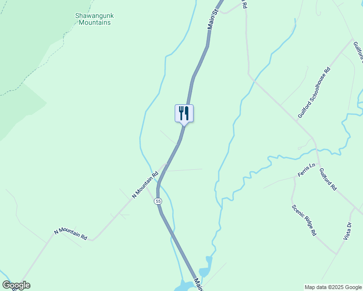 map of restaurants, bars, coffee shops, grocery stores, and more near 3012 U.S. 44 in Gardiner