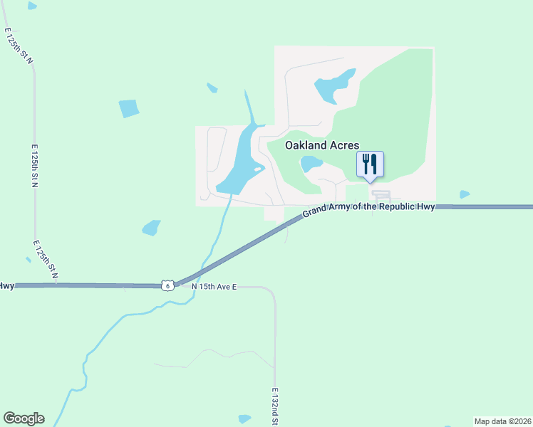 map of restaurants, bars, coffee shops, grocery stores, and more near 7 Oakridge Drive in Grinnell
