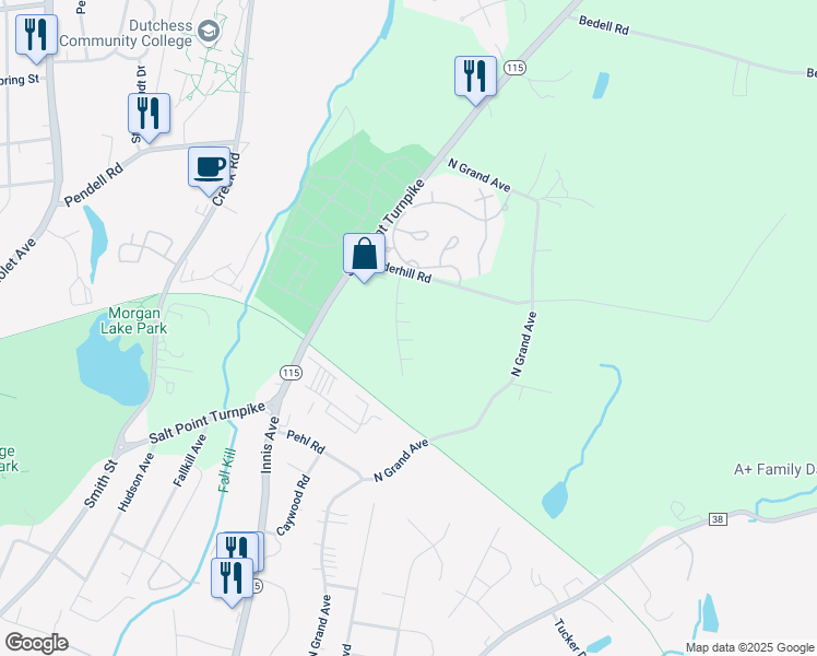 map of restaurants, bars, coffee shops, grocery stores, and more near 29 Summersweet Drive in Poughkeepsie
