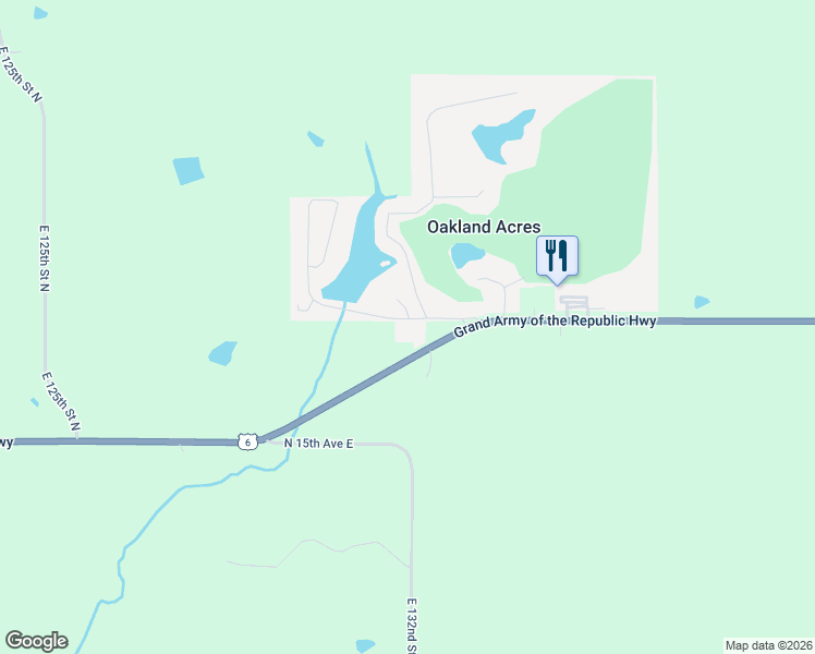 map of restaurants, bars, coffee shops, grocery stores, and more near 7 Oakridge Drive in Grinnell