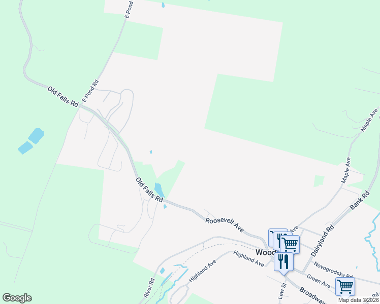 map of restaurants, bars, coffee shops, grocery stores, and more near in Woodridge
