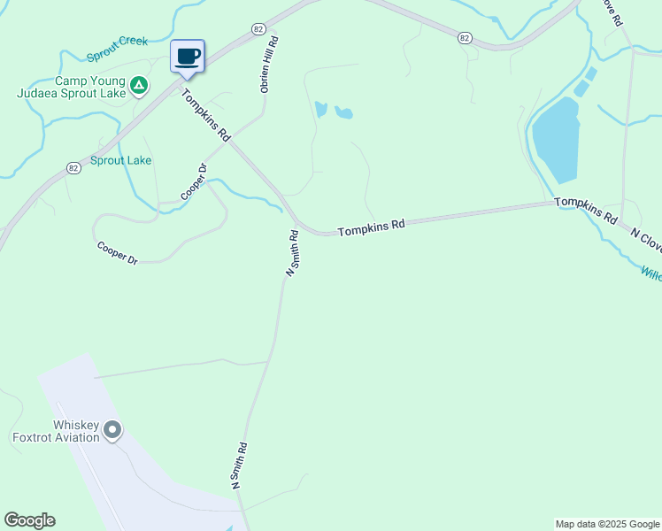 map of restaurants, bars, coffee shops, grocery stores, and more near 108 Tompkins Road in Lagrangeville