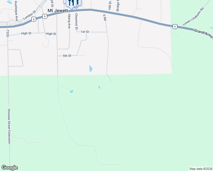 map of restaurants, bars, coffee shops, grocery stores, and more near in Mount Jewett
