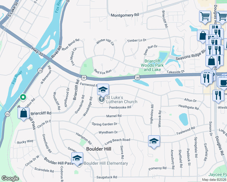 map of restaurants, bars, coffee shops, grocery stores, and more near in Montgomery