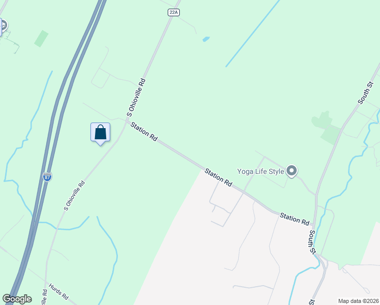 map of restaurants, bars, coffee shops, grocery stores, and more near 135 Station Road in New Paltz