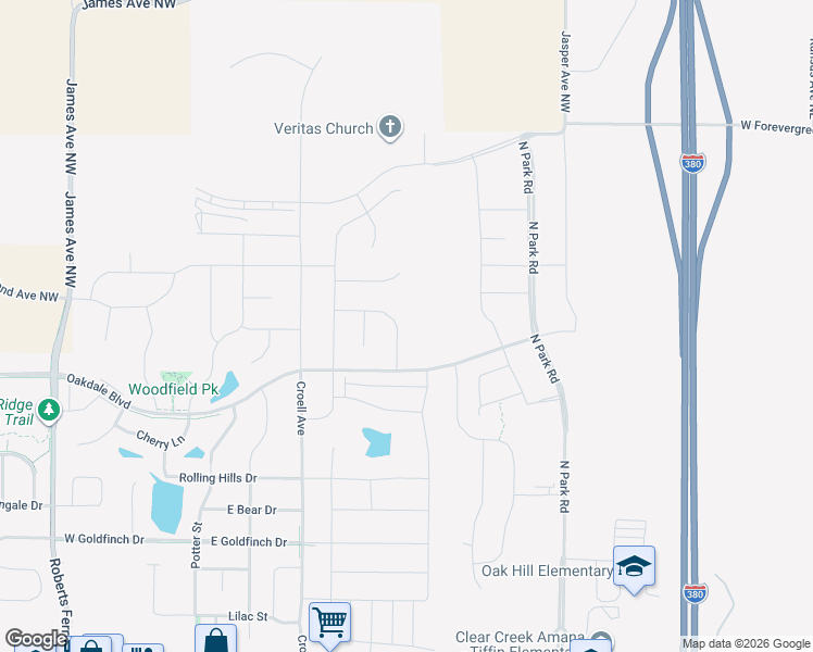 map of restaurants, bars, coffee shops, grocery stores, and more near 1497 North Croell Avenue in Tiffin