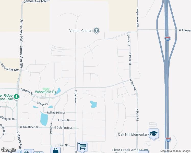 map of restaurants, bars, coffee shops, grocery stores, and more near 1502 North Croell Avenue in Tiffin