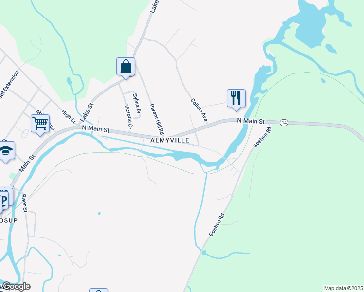 map of restaurants, bars, coffee shops, grocery stores, and more near 18 Brunswick Avenue in Plainfield