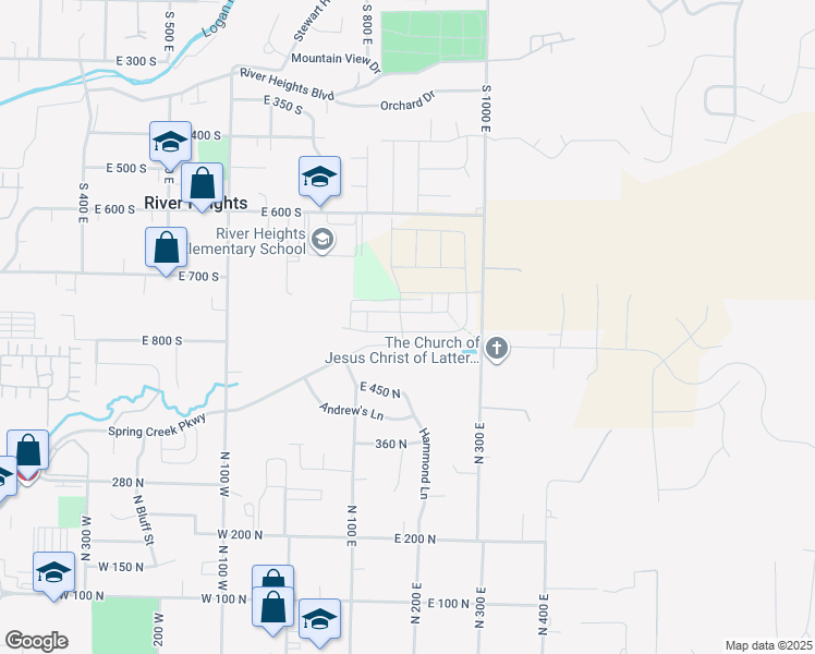 map of restaurants, bars, coffee shops, grocery stores, and more near 173 East 520 North in Providence