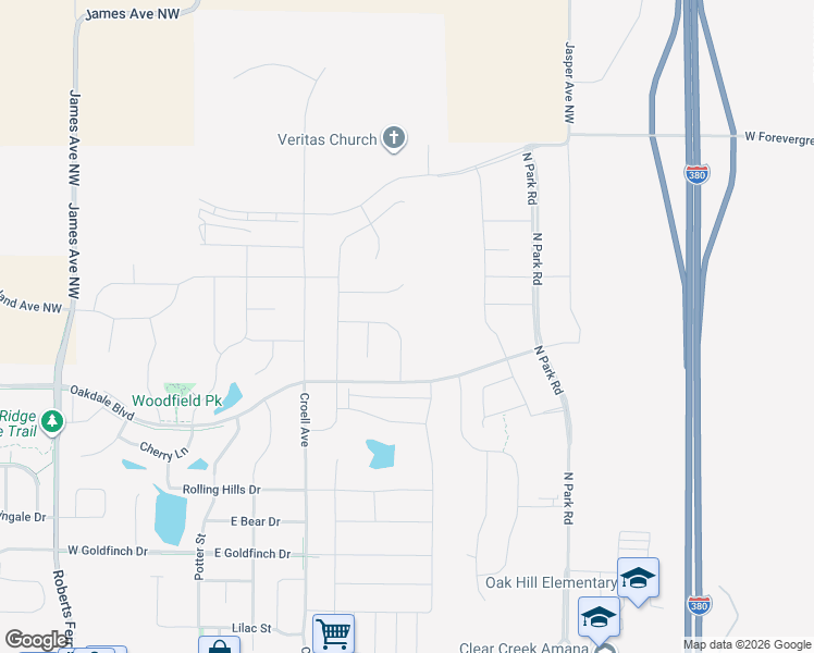 map of restaurants, bars, coffee shops, grocery stores, and more near 1497 North Croell Avenue in Tiffin