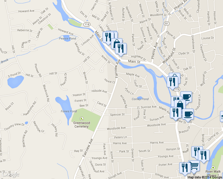map of restaurants, bars, coffee shops, grocery stores, and more near 33 Fairview Avenue in Coventry