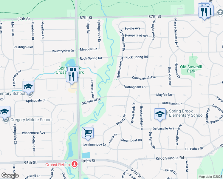 map of restaurants, bars, coffee shops, grocery stores, and more near 719 Sherwood Court in Naperville
