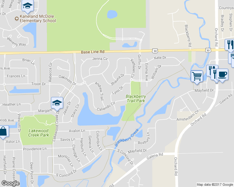 map of restaurants, bars, coffee shops, grocery stores, and more near 2238 Lynn Drive in Montgomery
