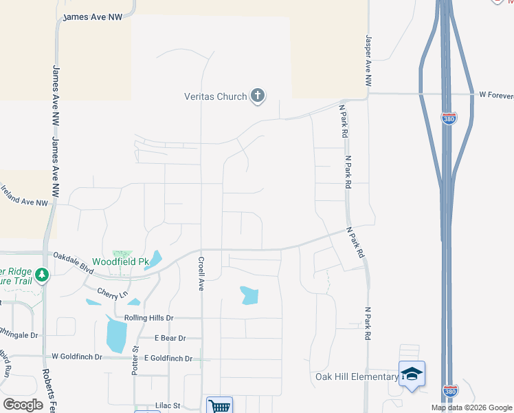 map of restaurants, bars, coffee shops, grocery stores, and more near 1502 North Croell Avenue in Tiffin