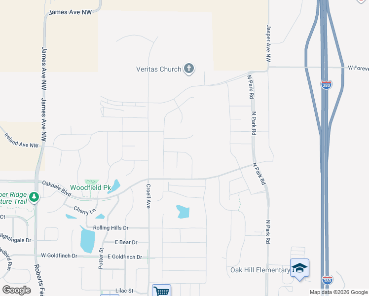 map of restaurants, bars, coffee shops, grocery stores, and more near 1502 North Croell Avenue in Tiffin