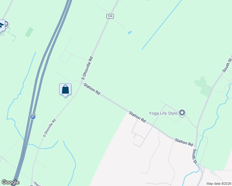 map of restaurants, bars, coffee shops, grocery stores, and more near 135 Station Road in New Paltz
