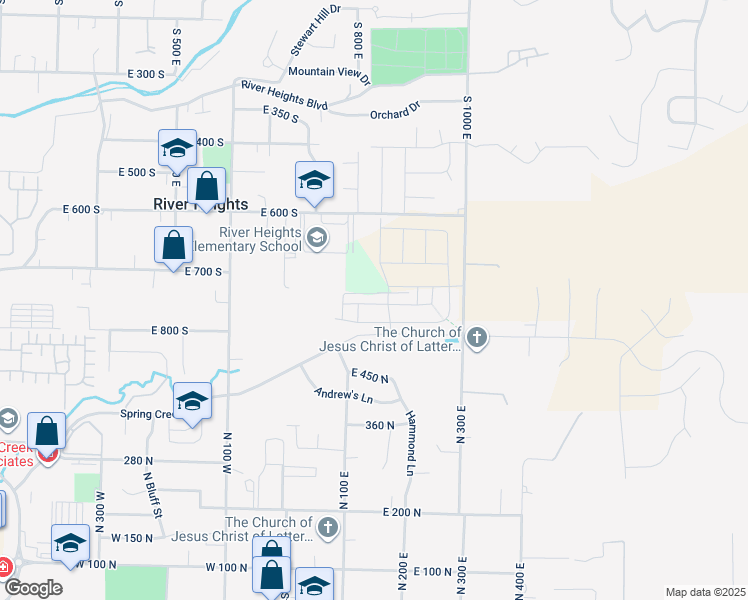 map of restaurants, bars, coffee shops, grocery stores, and more near 152 East 520 North in Providence