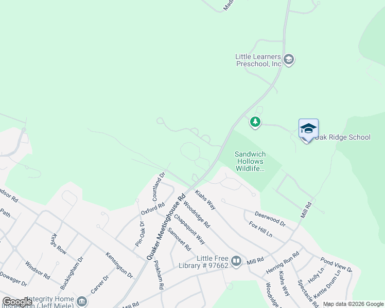 map of restaurants, bars, coffee shops, grocery stores, and more near 31 Terrapin Ridge in Sandwich
