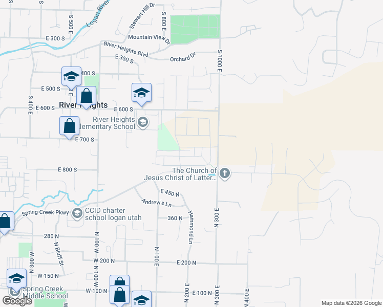 map of restaurants, bars, coffee shops, grocery stores, and more near 561 South 225 East in Providence