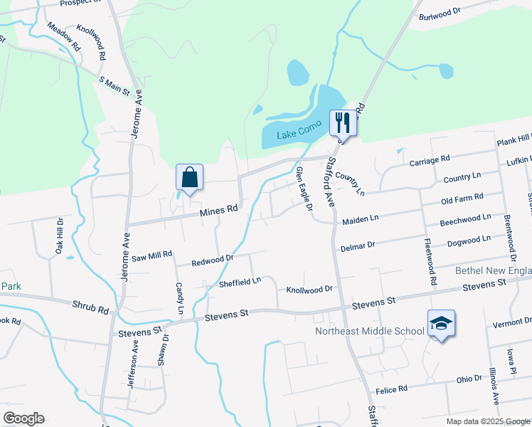 map of restaurants, bars, coffee shops, grocery stores, and more near 7 Blue Meadow Road in Bristol