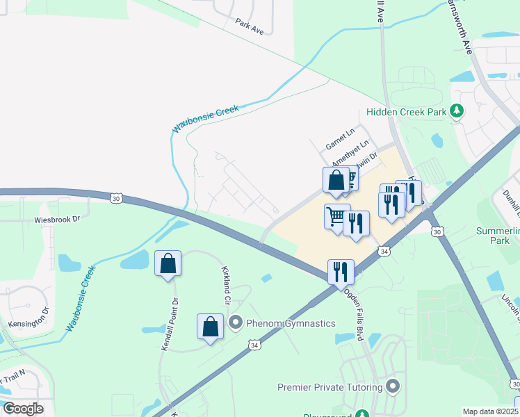 map of restaurants, bars, coffee shops, grocery stores, and more near Reading Drive in MONTGMRY