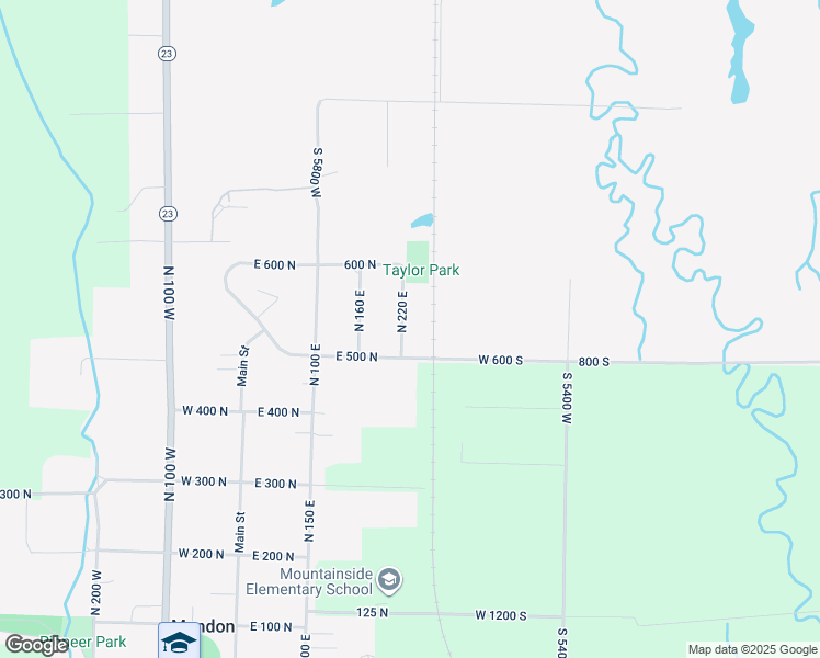map of restaurants, bars, coffee shops, grocery stores, and more near 518 North 220 East in Mendon