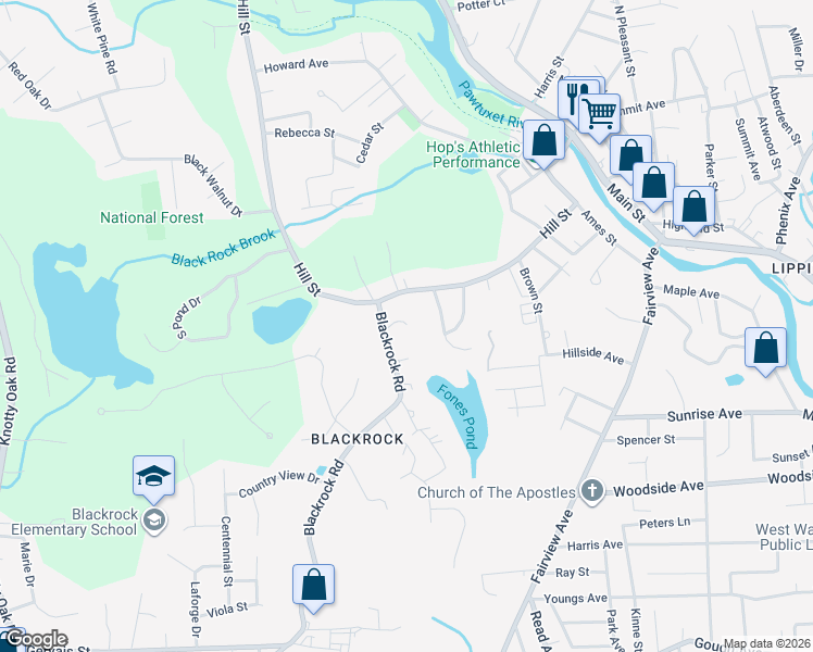 map of restaurants, bars, coffee shops, grocery stores, and more near 585 Blackrock Road in Coventry