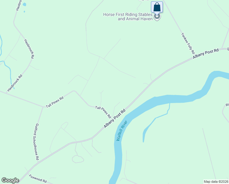 map of restaurants, bars, coffee shops, grocery stores, and more near 6 Tall Pines Road in New Paltz
