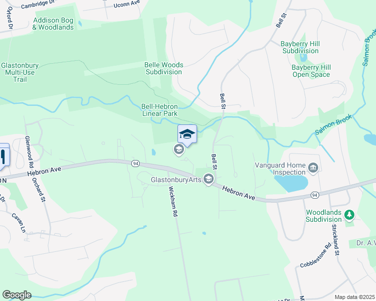 map of restaurants, bars, coffee shops, grocery stores, and more near 1363 Hebron Avenue in Glastonbury